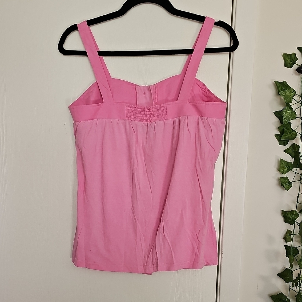 Maurices Pink Embroidered Button-Front Cami - Picture 6 of 6